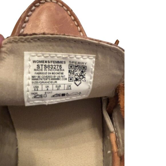 Sperry Women’s Original Boat Shoes Brown Leather Size 6.5 Nutmeg - Picture 5 of 7